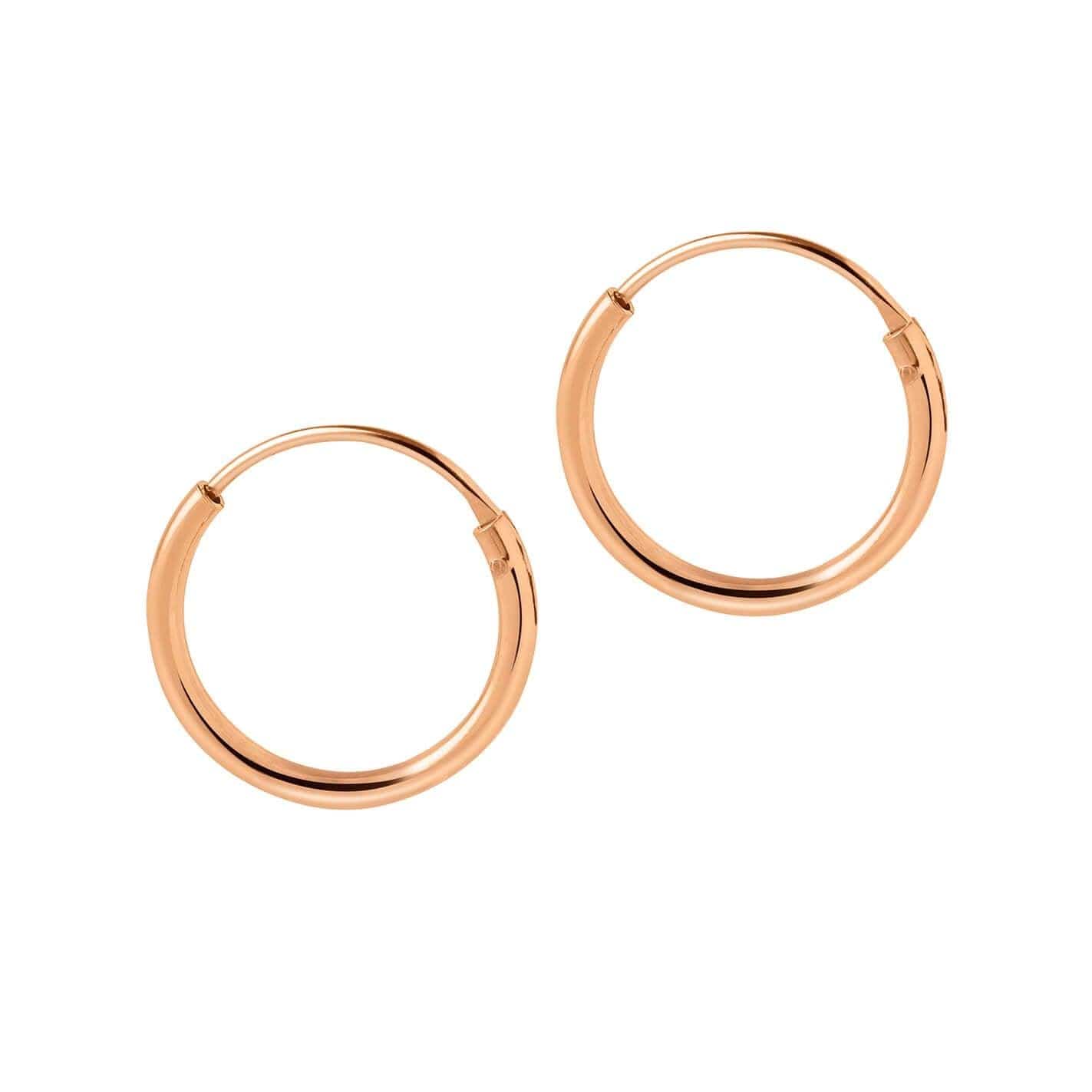Rose Gold plated L and V alphabet hoops 40 mm 