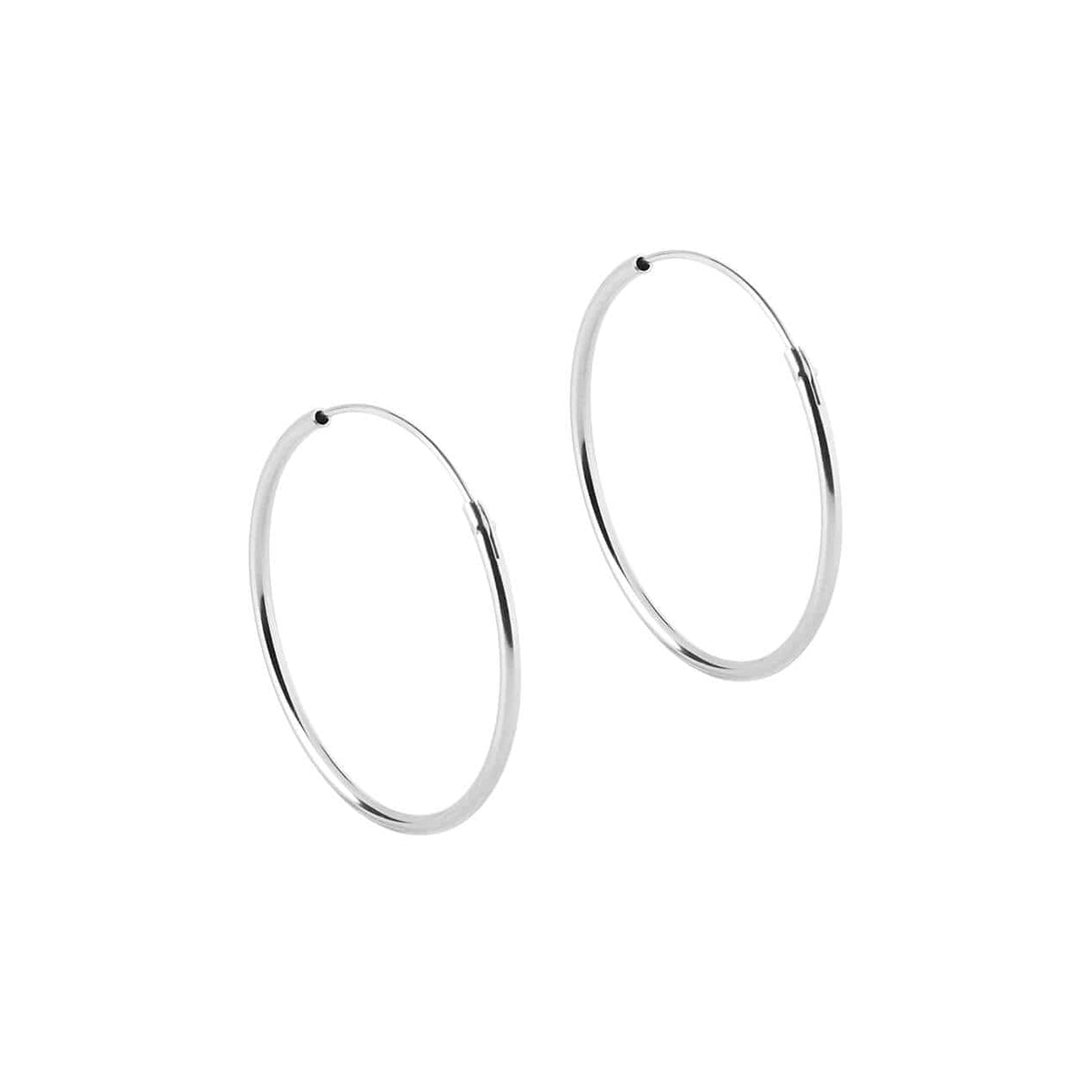 Silver Hoop Earrings 25 MM 1,2MM | Juulry.com