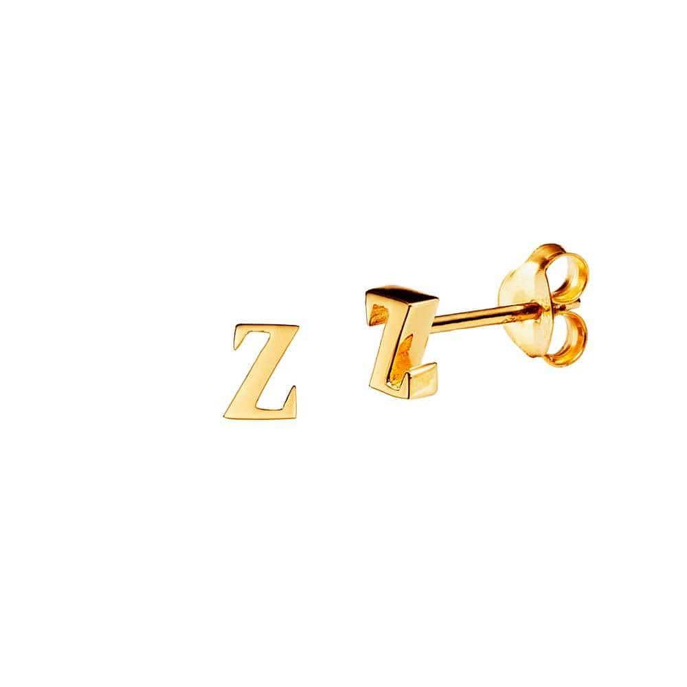 Bold Gold Alphabet Z Bracelet